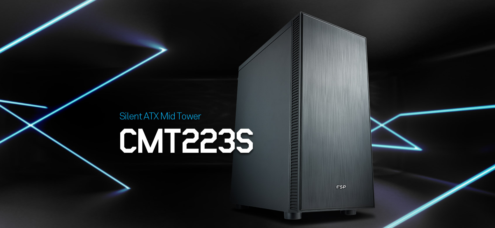 A large marketing image providing additional information about the product FSP CMT223S Mid Tower Case - Black - Additional alt info not provided